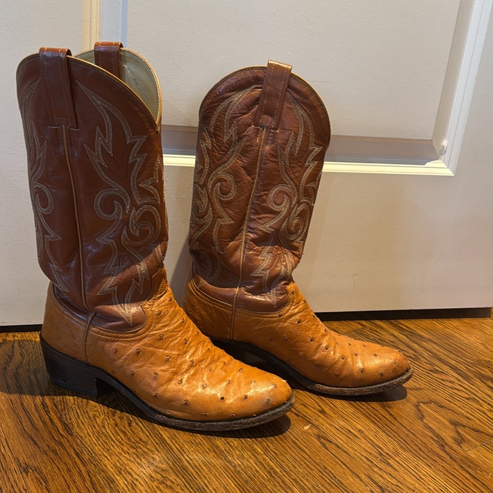 Dan Post men’s Ostrich all-leather boots size 8D